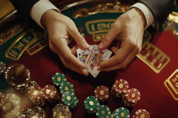 Live dealer at Speed Baccarat table showing card deal and player hand